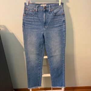 Madewell The Perfect Vintage Jean Blue High-Waisted Tapered Jeans Size 28 Women
